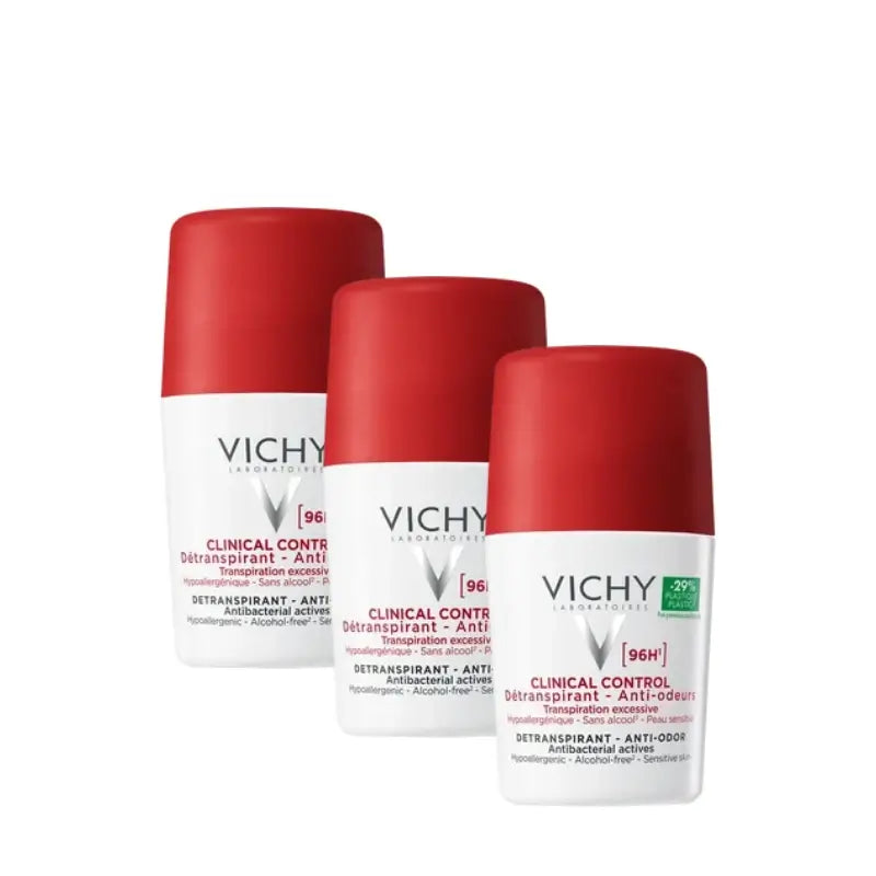 Vichy Deodorante Clinical Control 96H, confezione da 3