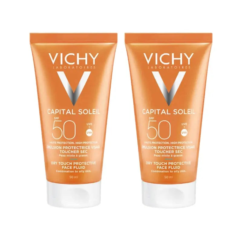 Vichy Duplo Capital Soleil Crema Viso Spf50+, 2X50 Ml