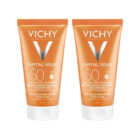 Vichy Duplo Capital Soleil Crema Viso Spf50+, 2X50 Ml