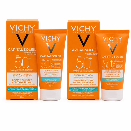 Vichy Duplo Capital Soleil Crema Viso Spf50+, 2X50 Ml
