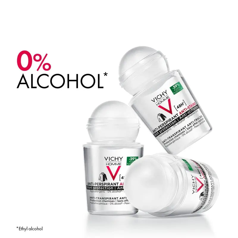 Vichy Homme 48H Deodorante Anti-Traspirante e Anti-Punto Roll-On 50 ml