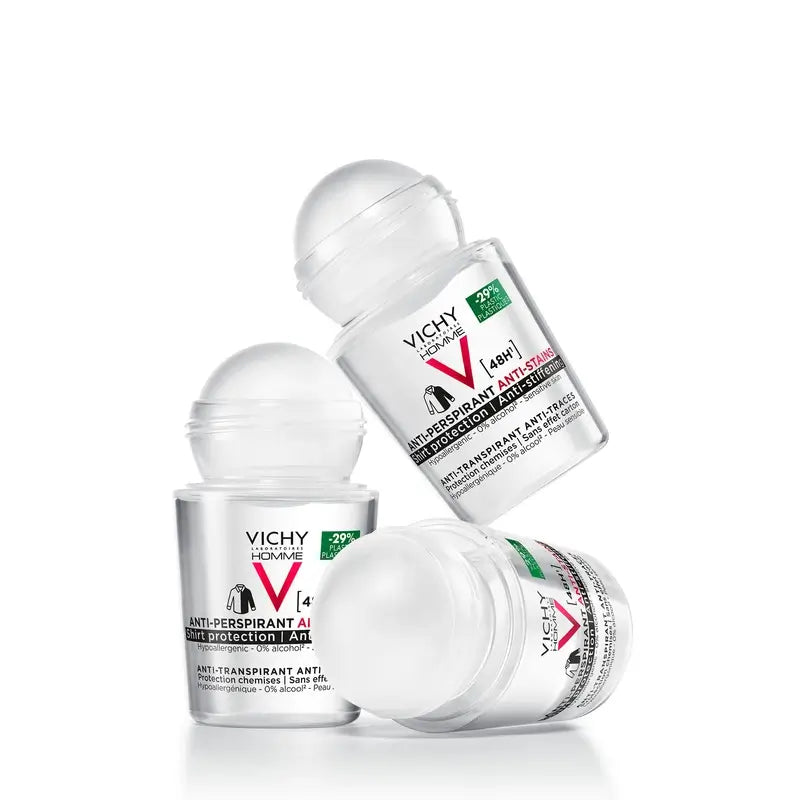 Vichy Homme 48H Deodorante Anti-Traspirante e Anti-Punto Roll-On 50 ml