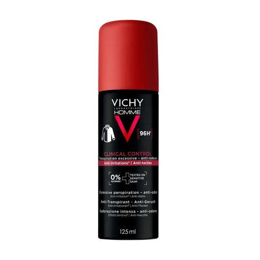 Vichy Homme Clinical Control 96h Deodorante antitraspirante spray, 125 ml