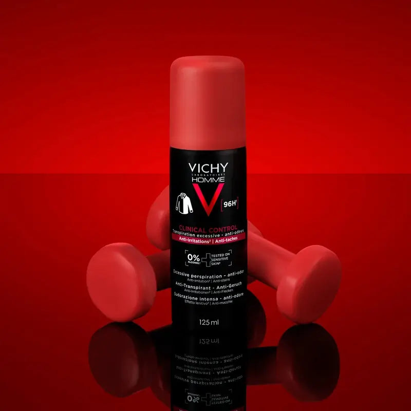 Vichy Homme Clinical Control 96h Deodorante antitraspirante spray, 125 ml