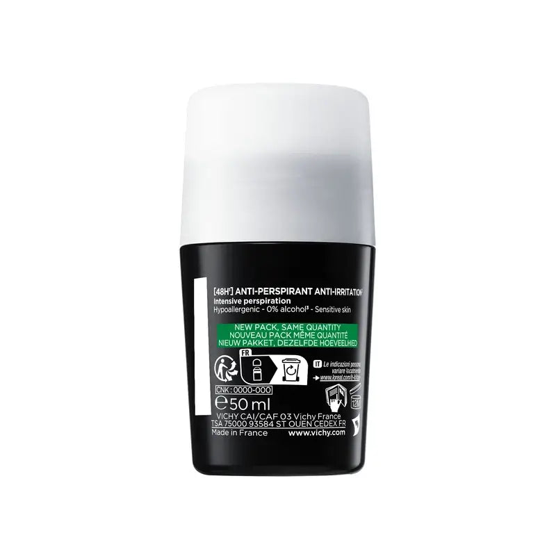 Vichy Homme Deodorante 48H Pelle Sensibile Roll-On 50 ml