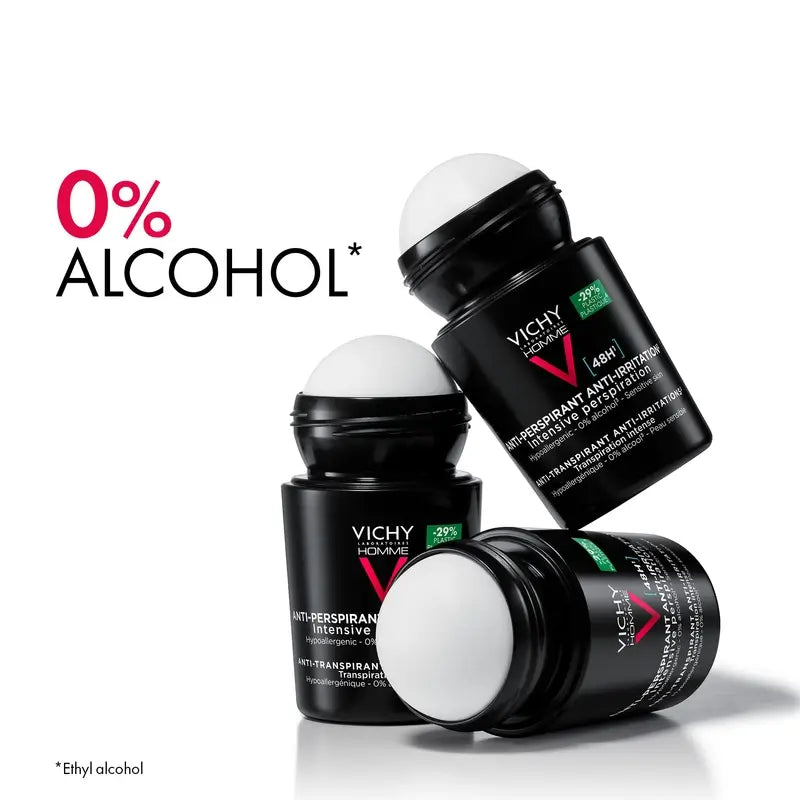 Vichy Homme Deodorante 48H Pelle Sensibile Roll-On 50 ml