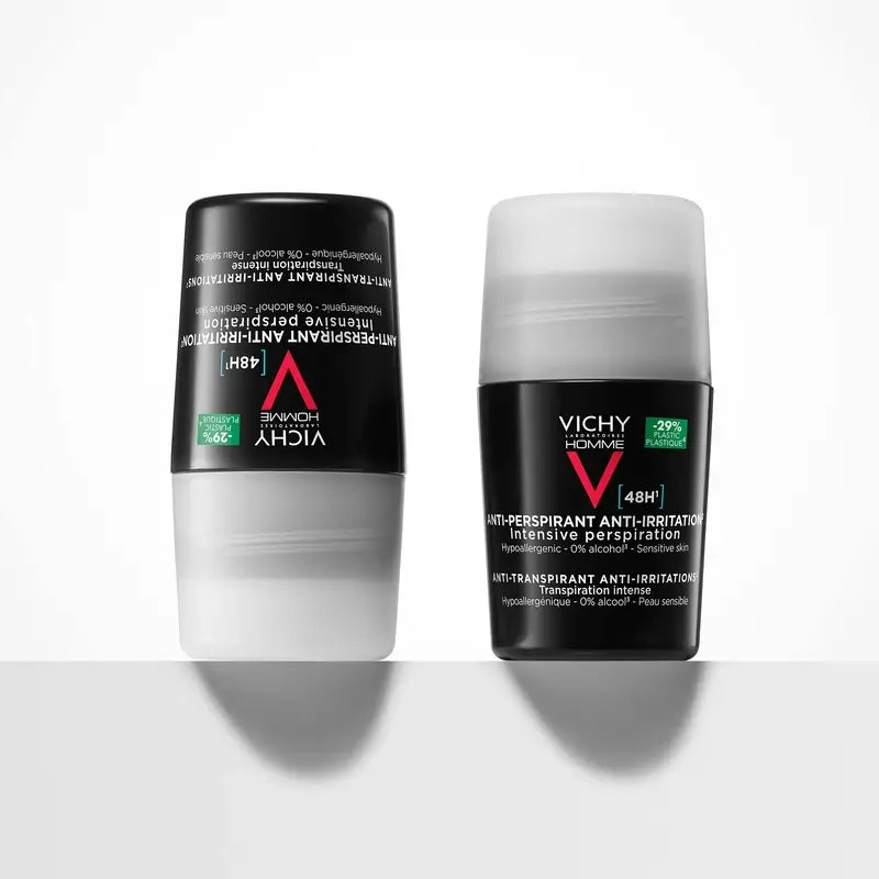 Vichy Homme Deodorante 48H Pelle Sensibile Roll-On 50 ml