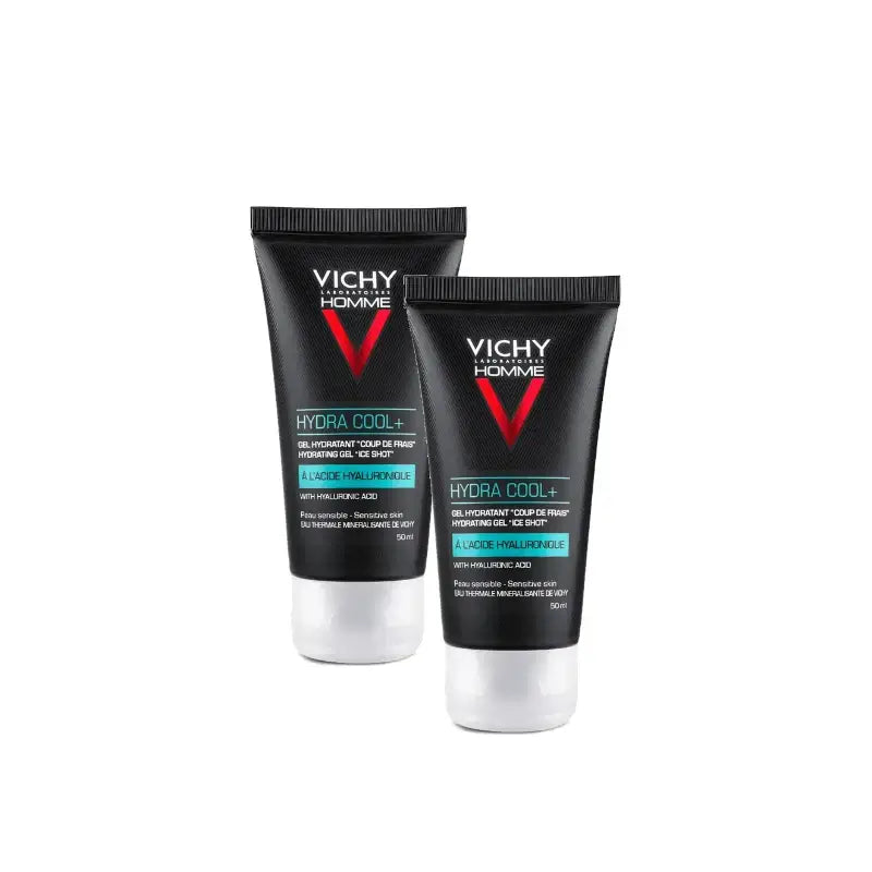 Vichy Homme Hydra Cool+ Crema viso anti-fatica per uomo 40 ml, confezione da 2