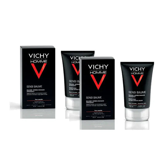 Vichy Homme Sensi-Baume Balsamo dopobarba lenitivo 75 ml, confezione da 2