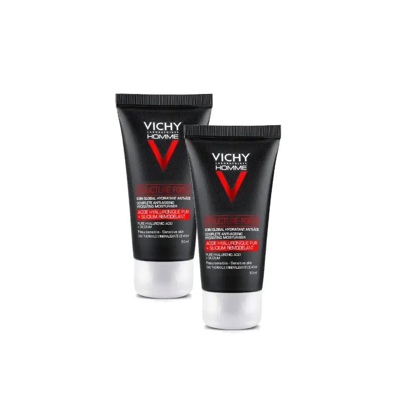 Vichy Homme Structure Force Crema viso da uomo 50 ml, confezione da 2