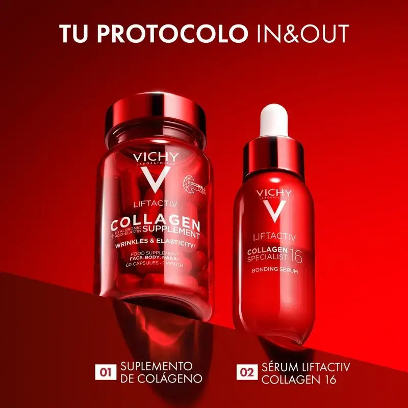 Vichy Liftactiv Collagene Anti-Età con Vitamine e Minerali, 3X60 Capsule