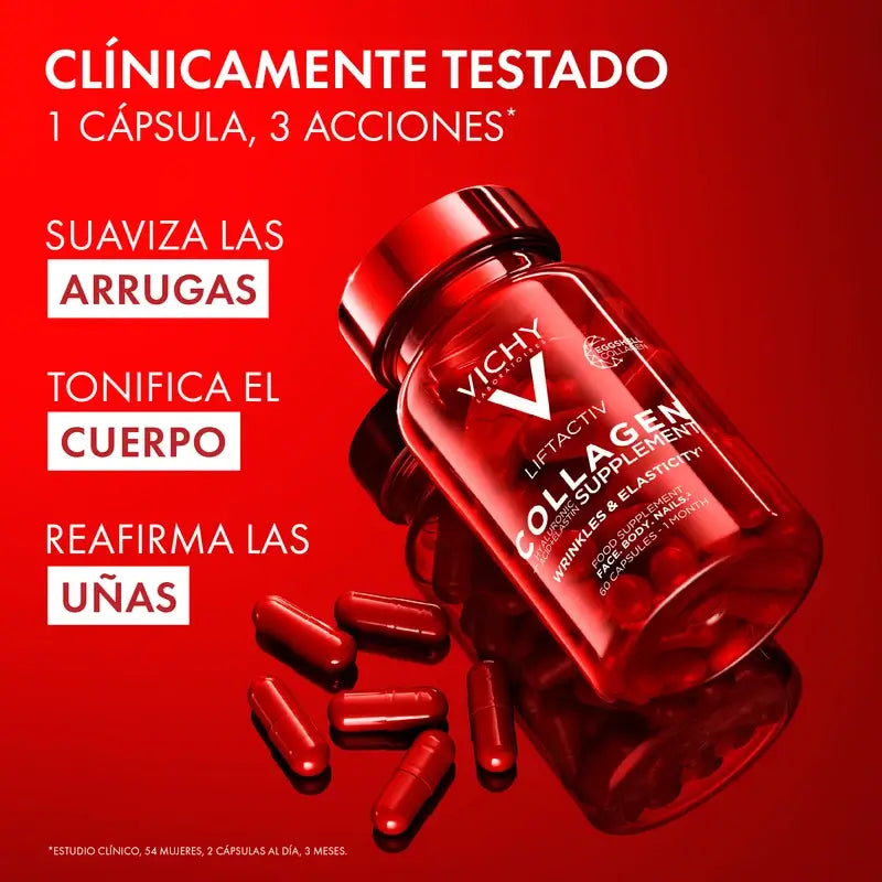 Vichy Liftactiv Collagene Anti-Età con Vitamine e Minerali, 60 Capsule