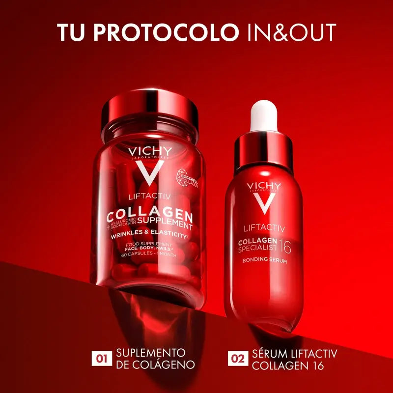 Vichy Liftactiv Collagene Anti-Età con Vitamine e Minerali, 60 Capsule