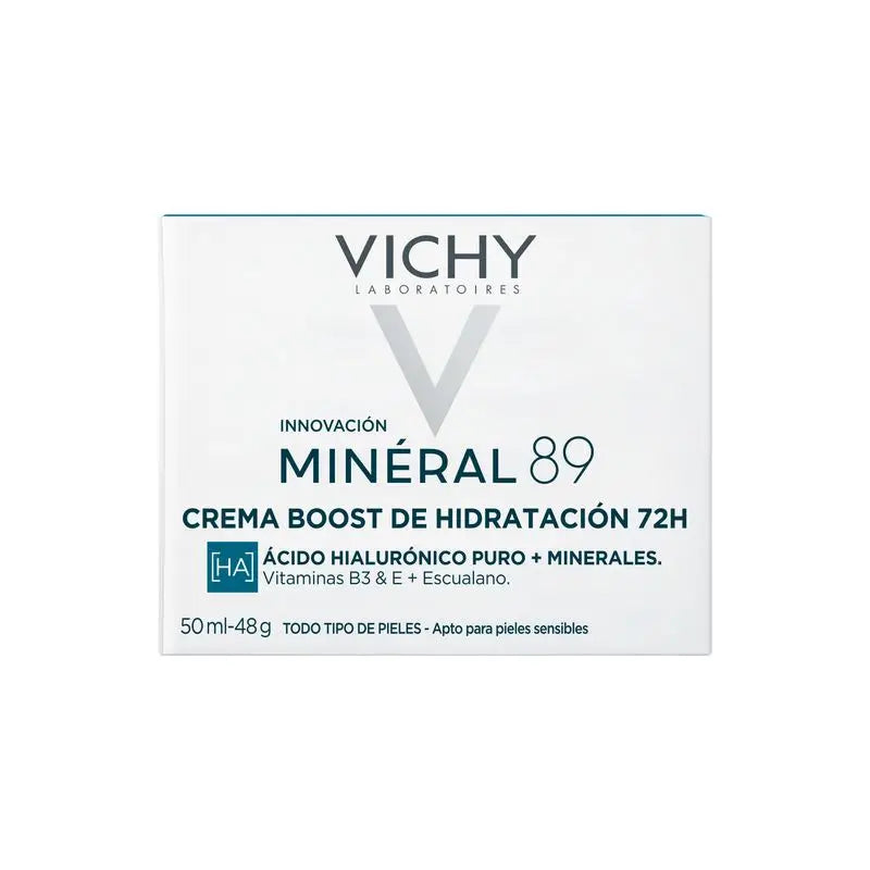 Vichy Minéral 89 Crema Idratante 72H Light, 50 ml