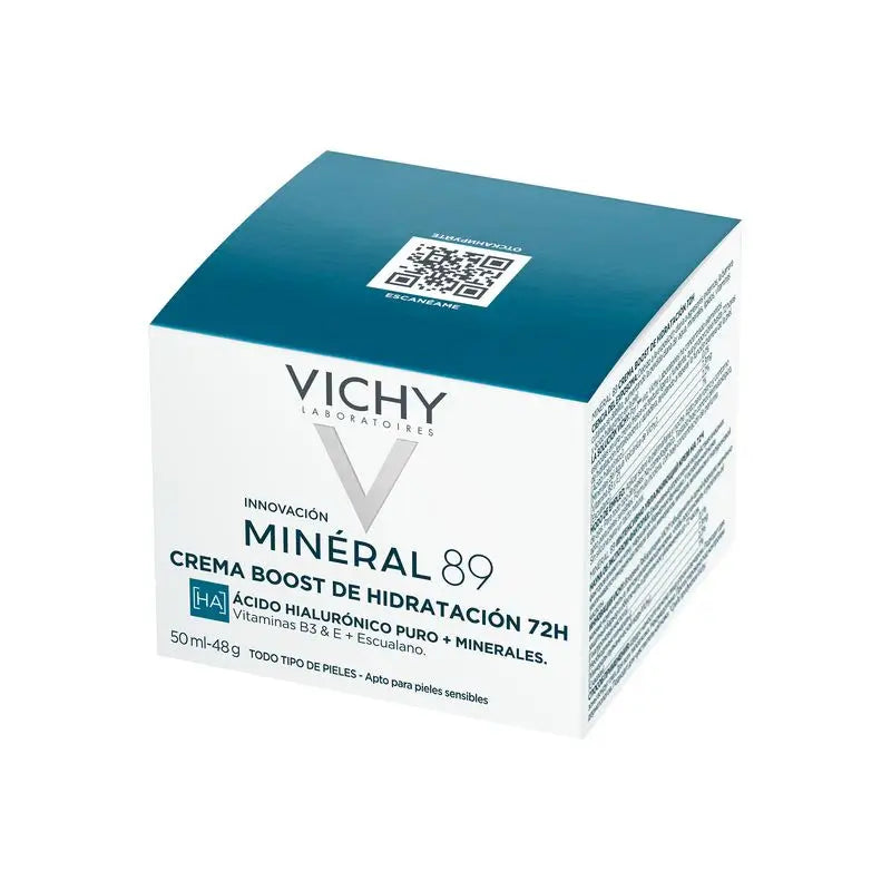 Vichy Minéral 89 Crema Idratante 72H Light, 50 ml