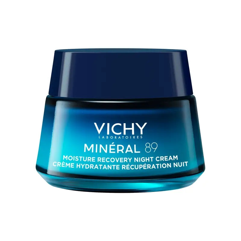 Vichy Mineral 89 Crema Idratante Recupero Notte con Melatonina, 50 ml