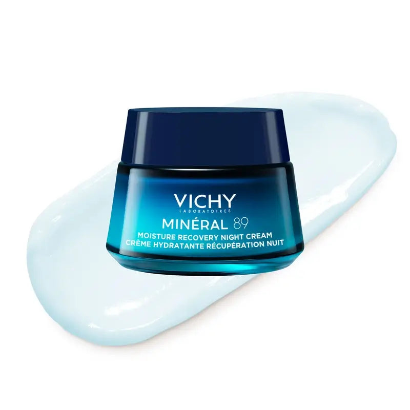 Vichy Mineral 89 Crema Idratante Recupero Notte con Melatonina, 50 ml
