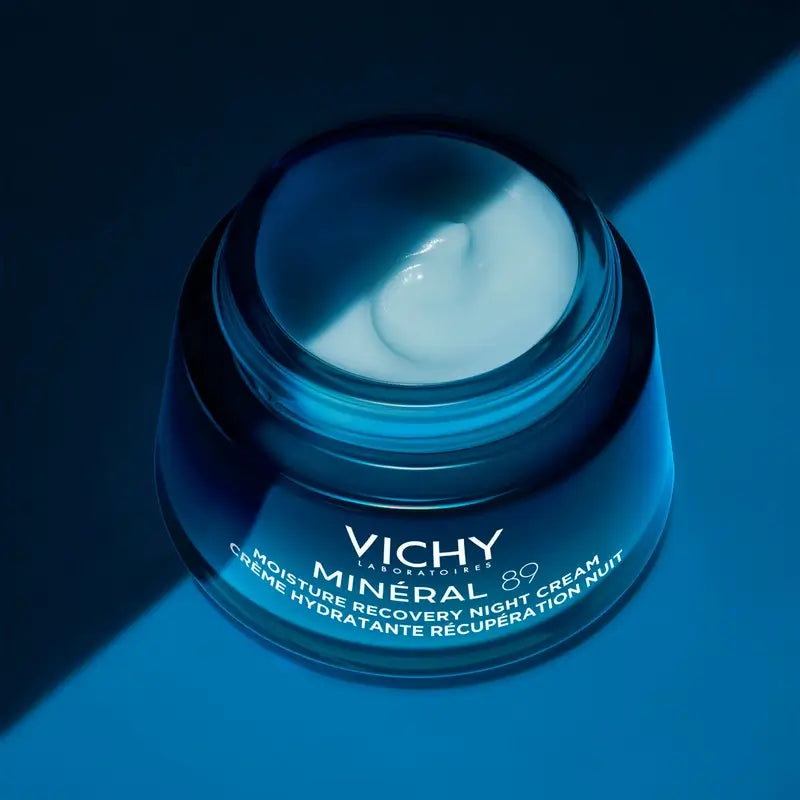 Vichy Mineral 89 Crema Idratante Recupero Notte con Melatonina, 50 ml