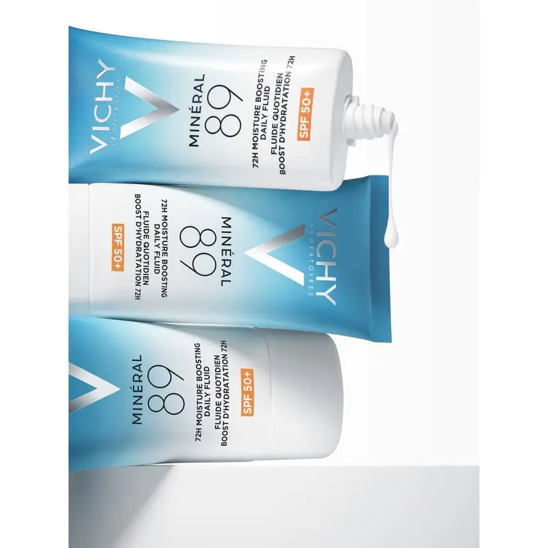 Vichy Minéral 89 Fluido idratante quotidiano 72H Spf50+, 50 ml