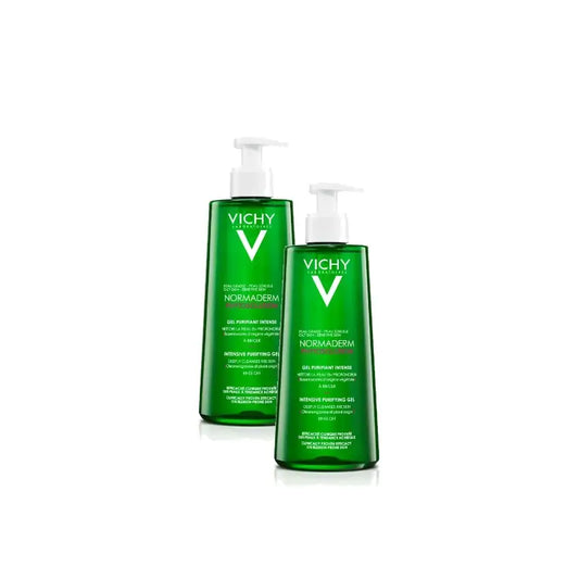 Vichy Normaderm Phytosolution Gel Detergente Purificante all'Acido Salicilico 400 ml, confezione da 2