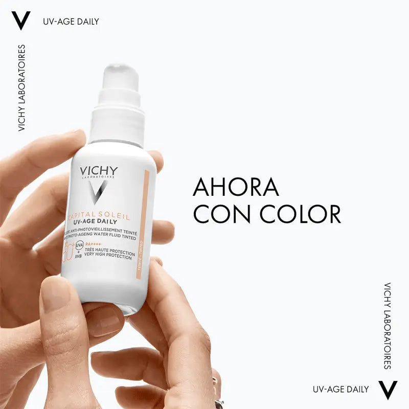 Vichy Capital Soleil UV Age Acqua Fluida Quotidiana Colore Chiaro SPF50, 40ml