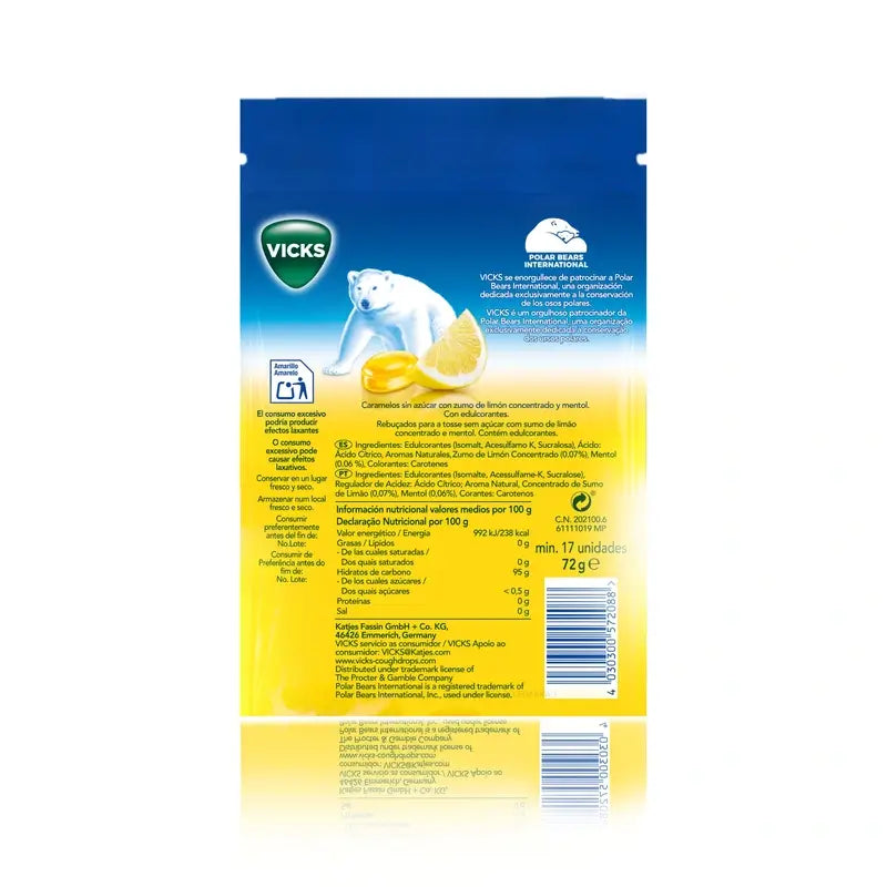 Caramelle Vicks al limone, 72 grammi