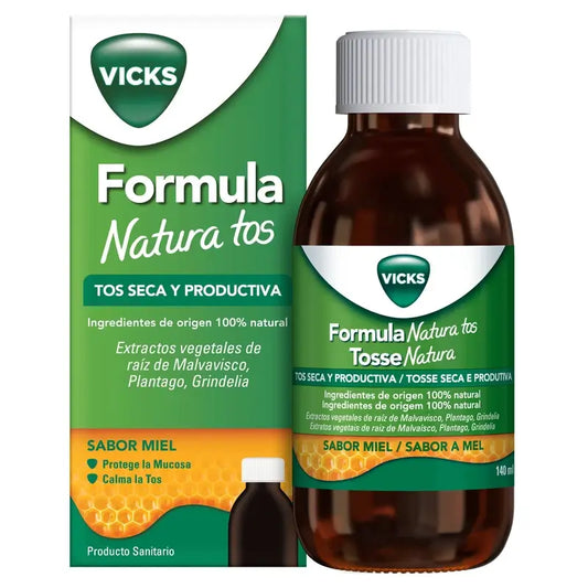 Vicks Formula Natura Dry & Productive Cough, 140 ml