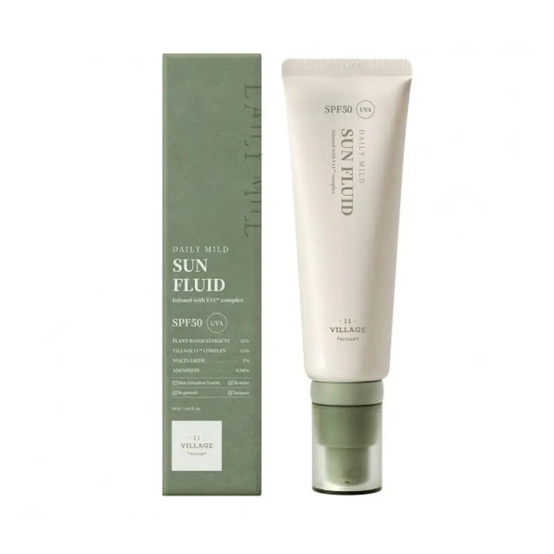 Village 11 Factory Fluido solare delicato quotidiano , 50 ml