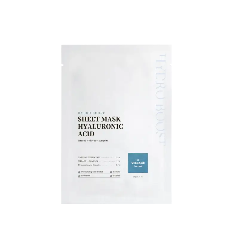 Village 11 Factory Hydro Boost Sheet Mask Acido ialuronico, 23 g