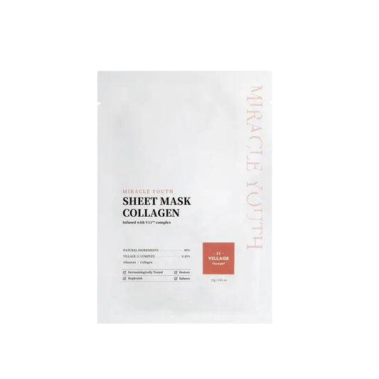 Villaggio 11 Factory Miracle Youth Sheet Maschera al collagene, 23 grammi