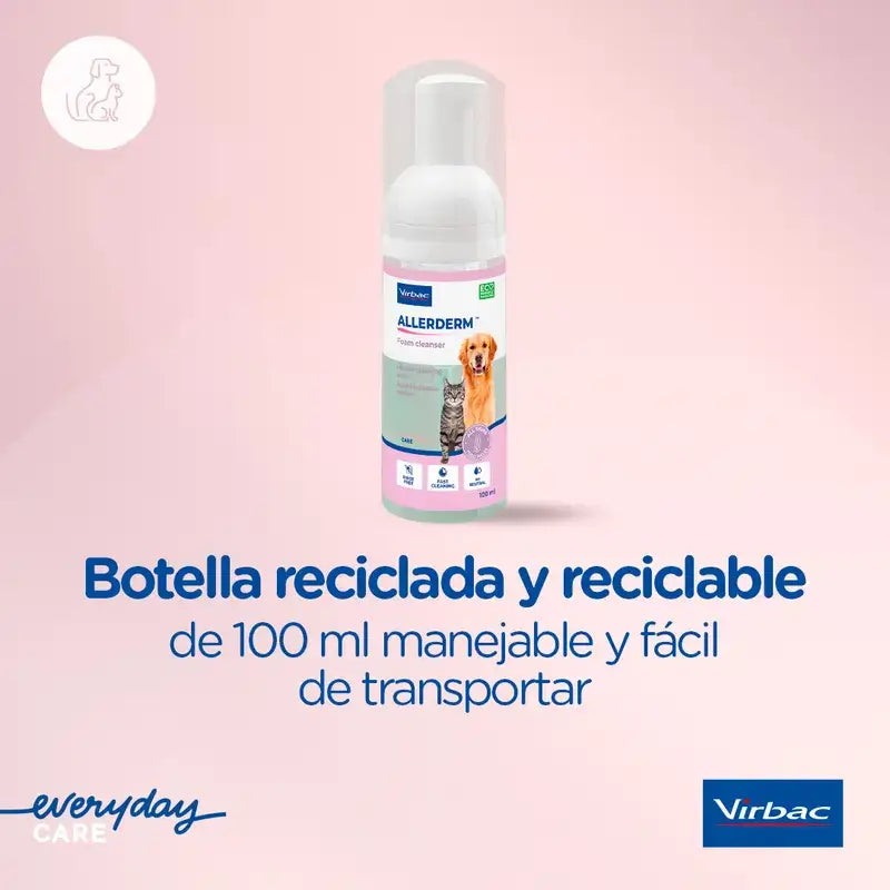 Virbac Allerderm Schiuma detergente senza risciacquo, 100 ml