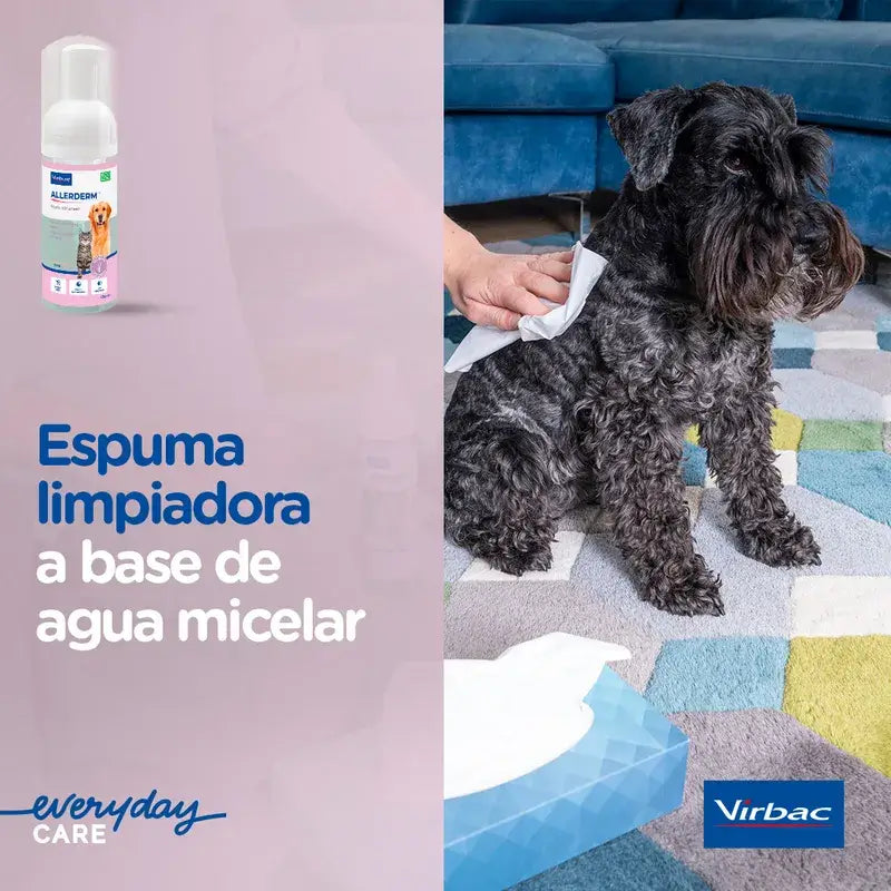 Virbac Allerderm Schiuma detergente senza risciacquo, 100 ml