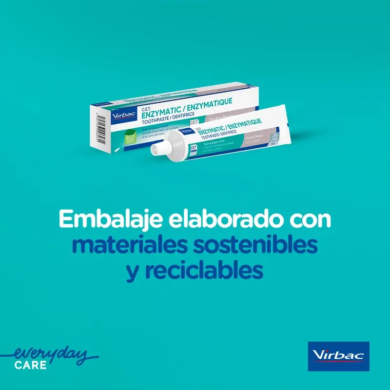 Virbac Cet Kit Spazzola + Dentifricio Enzimatico 70 gr Per animali domestici