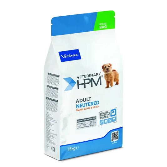 Virbac Hpm Adult Dog Neutered Small & Toy 1,5kg, alimento per cani