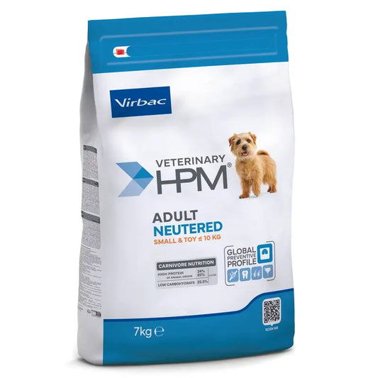 Virbac Hpm Adult Dog Neutered Small & Toy 7kg, cibo per cani