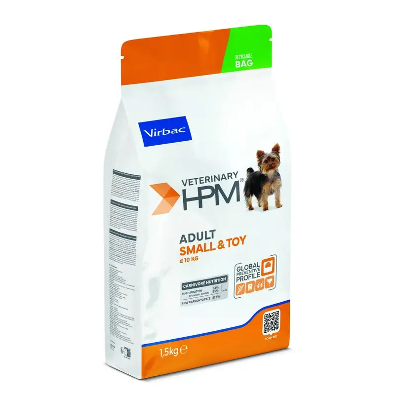 Virbac Hpm Adult Dog Small & Toy 1,5kg, alimento per cani