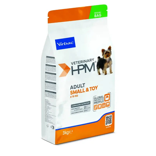 Virbac Hpm Adult Dog Small & Toy 3kg, alimento per cani