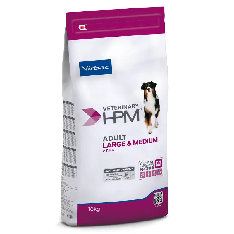 Virbac Hpm Canine Adult Large Medium 16Kg, alimento per cani