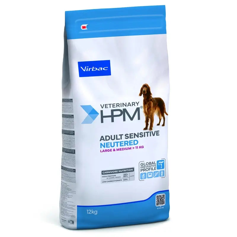 Virbac Hpm Canine Sensitive Digest Neutered Neutered Large Med. 12Kg, cibo per cani