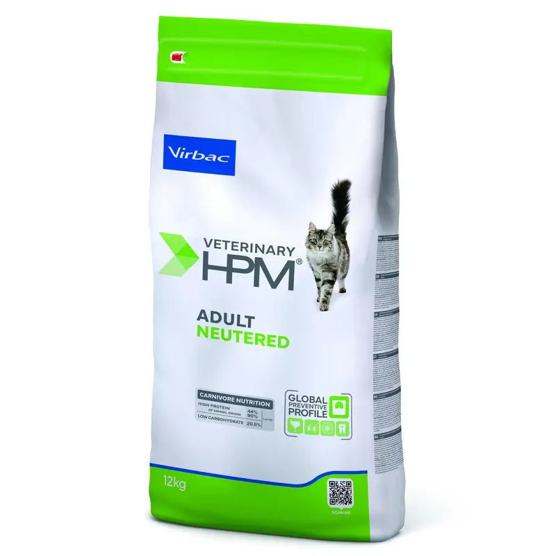 Virbac Hpm Feline Adult Neutered 12Kg, cibo per gatti