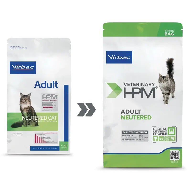 Virbac Hpm Feline Adult Neutered 12Kg, cibo per gatti