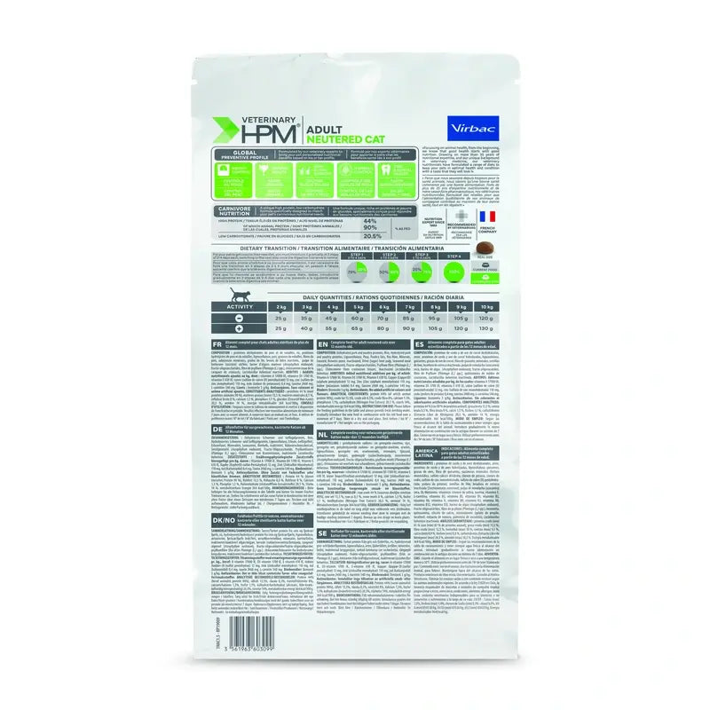 Virbac Hpm Adult Sterilised Cat Food 1,5 Kg, cibo per gatti