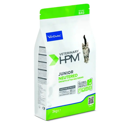 Virbac Hpm Junior Cibo sterilizzato per gatti 3 Kg, cibo per gatti