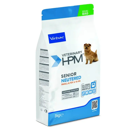Virbac Hpm Senior Dog Neutered Small & Toy 3 kg, cibo per cani