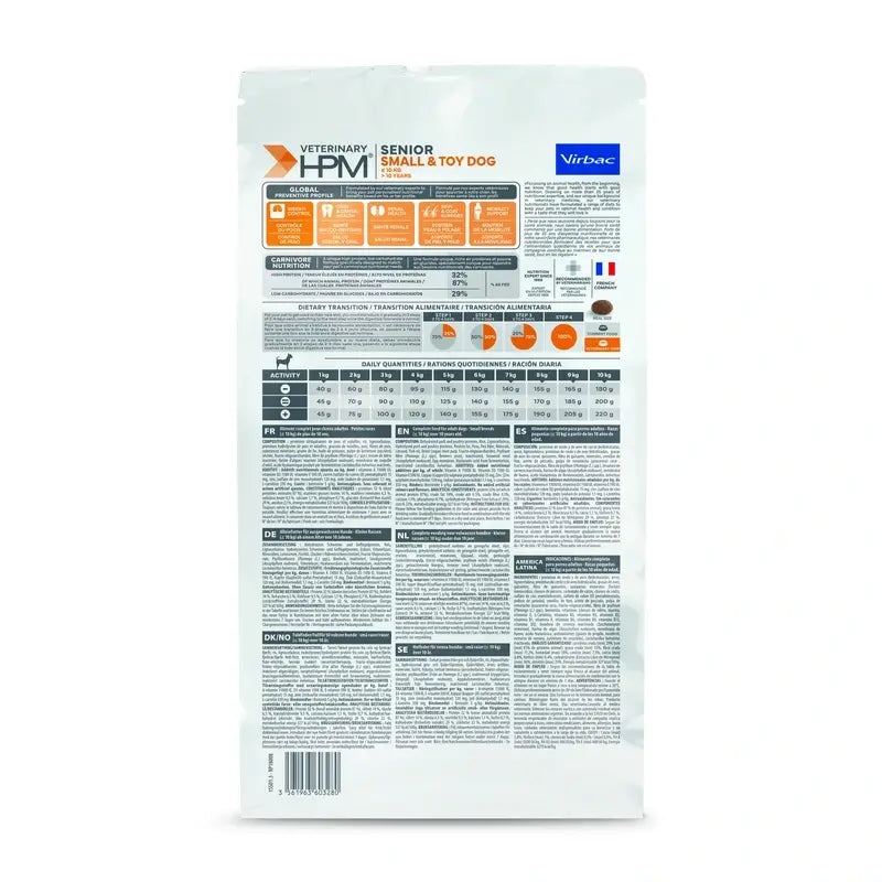 Virbac Hpm Senior Dog Small & Toy 1,5 kg, alimento per cani