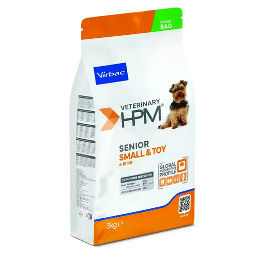 Virbac Hpm Senior Dog Small & Toy 3kg, alimento per cani