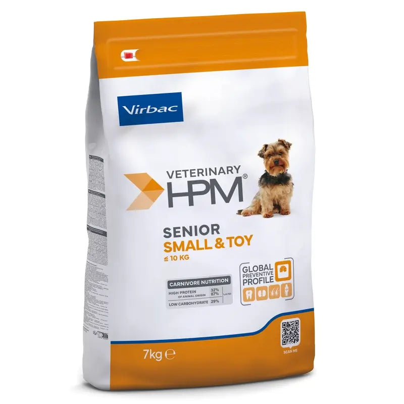 Virbac Hpm Senior Dog Small & Toy 7kg, alimento per cani