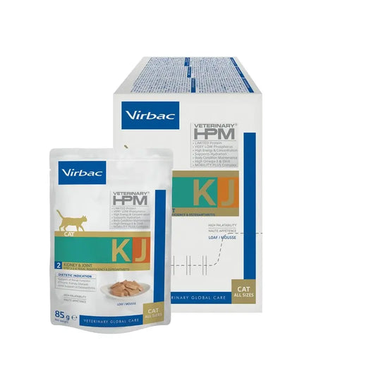 Virbac KJ2 Feline Kidney & Joint Cibo umido per gatti, 12x85g