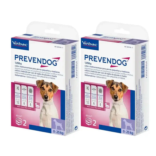 Virbac Prevendog Collare antiparassitario, Confezione 2 x 60 cm 2 unità