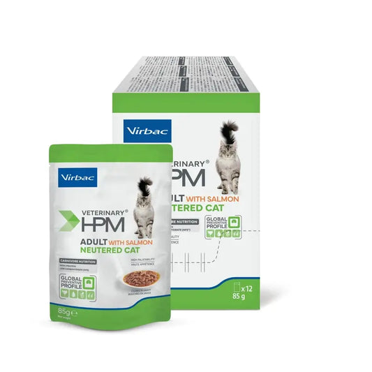 Virbac Veterinary Hpm Gatto Adulto Castrato Salmone Umido 12X85G